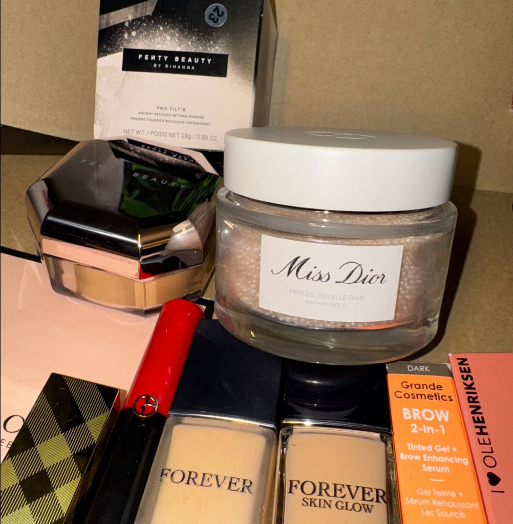 $1200 High End Sephora & ULTA Luxury Brand Name Cosmetic Lot - Give + GlowLux Beauty Starter Box