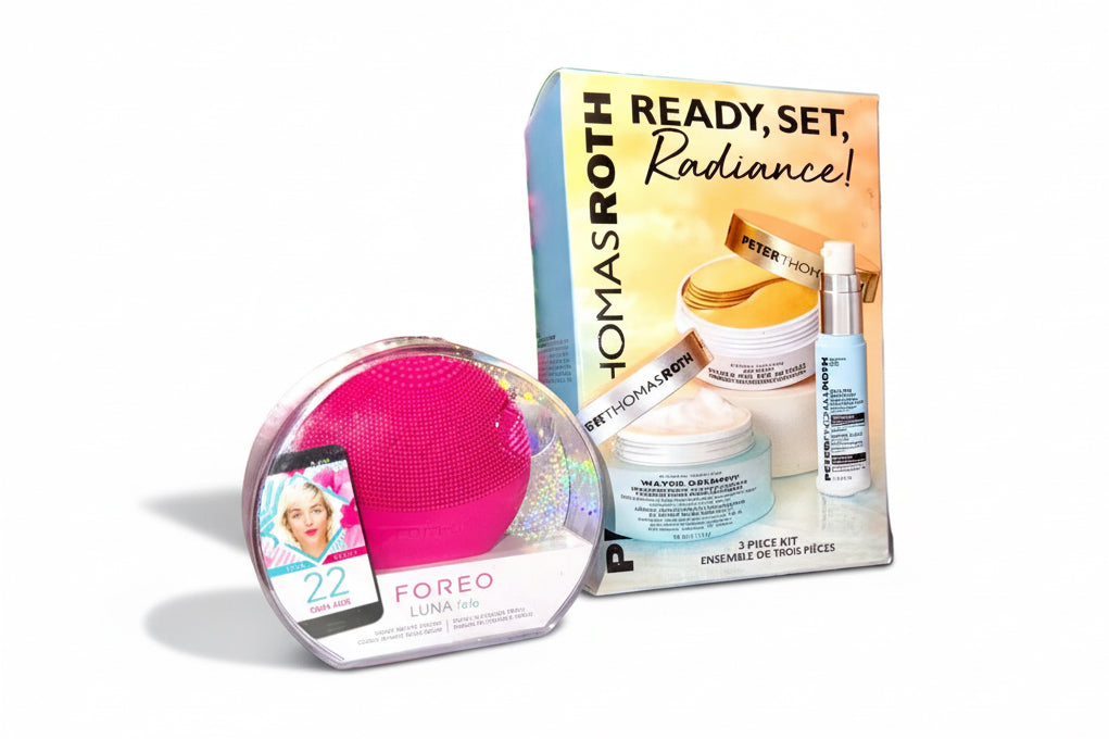 FOREO LUNA™ fofo + LED Silicone Face Mask + Peter Thomas Roth Water Drench Luxury Skincare Sephora Brand Name Lot🎁