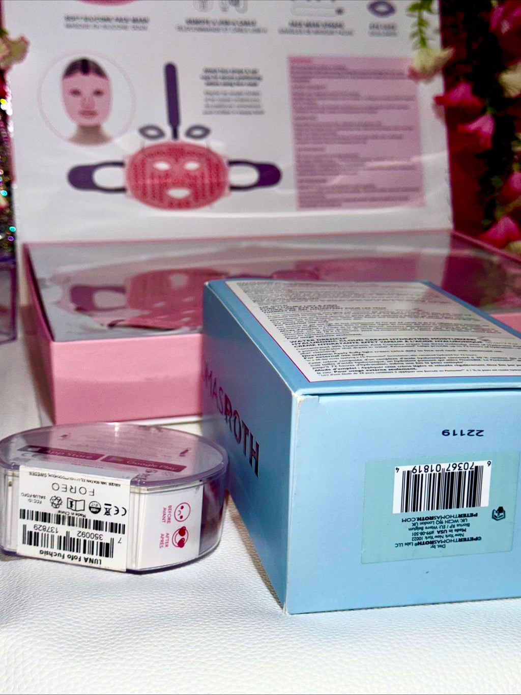 FOREO LUNA™ fofo + LED Silicone Face Mask + Peter Thomas Roth Water Drench Luxury Skincare Sephora Brand Name Lot🎁