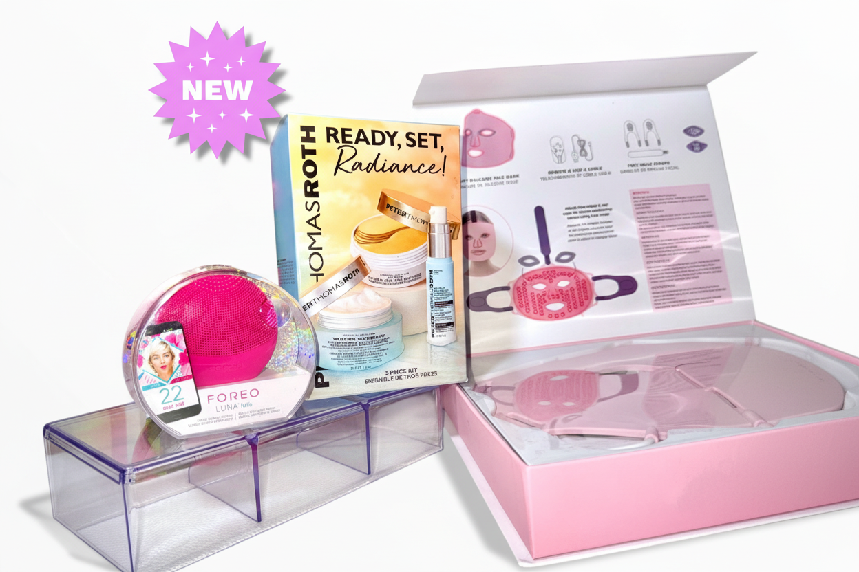 FOREO LUNA™ fofo + LED Silicone Face Mask + Peter Thomas Roth Water Drench Luxury Skincare Sephora Brand Name Lot🎁