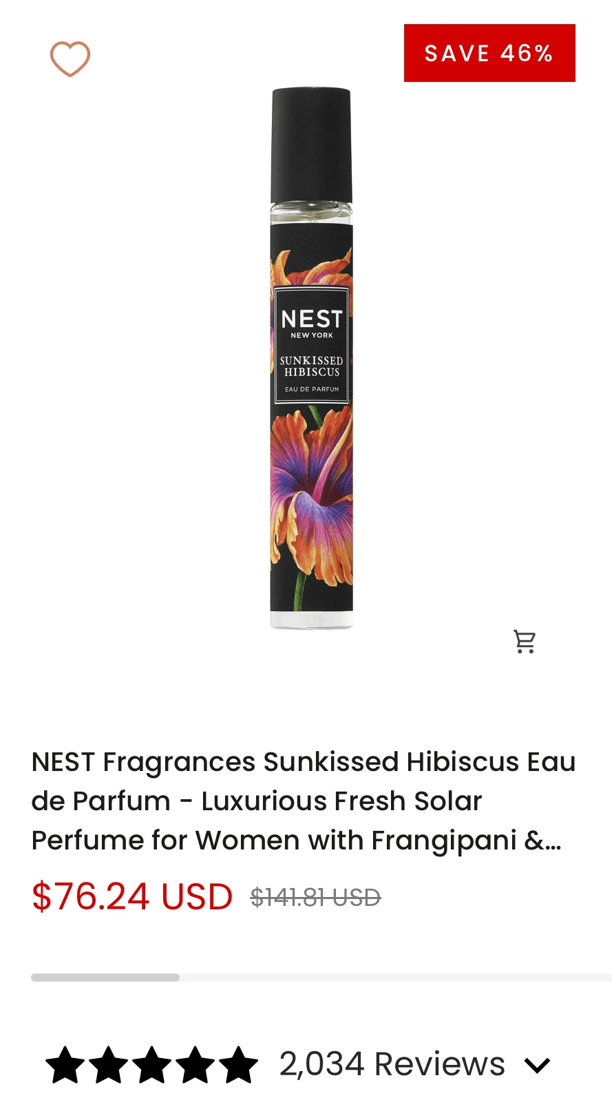 NEST NEW YORK - SUN - KISSED HIBISCUS - EAU DE PARFUM 1.7 oz - 50 ml NEW & SEALED. - Give + Glow