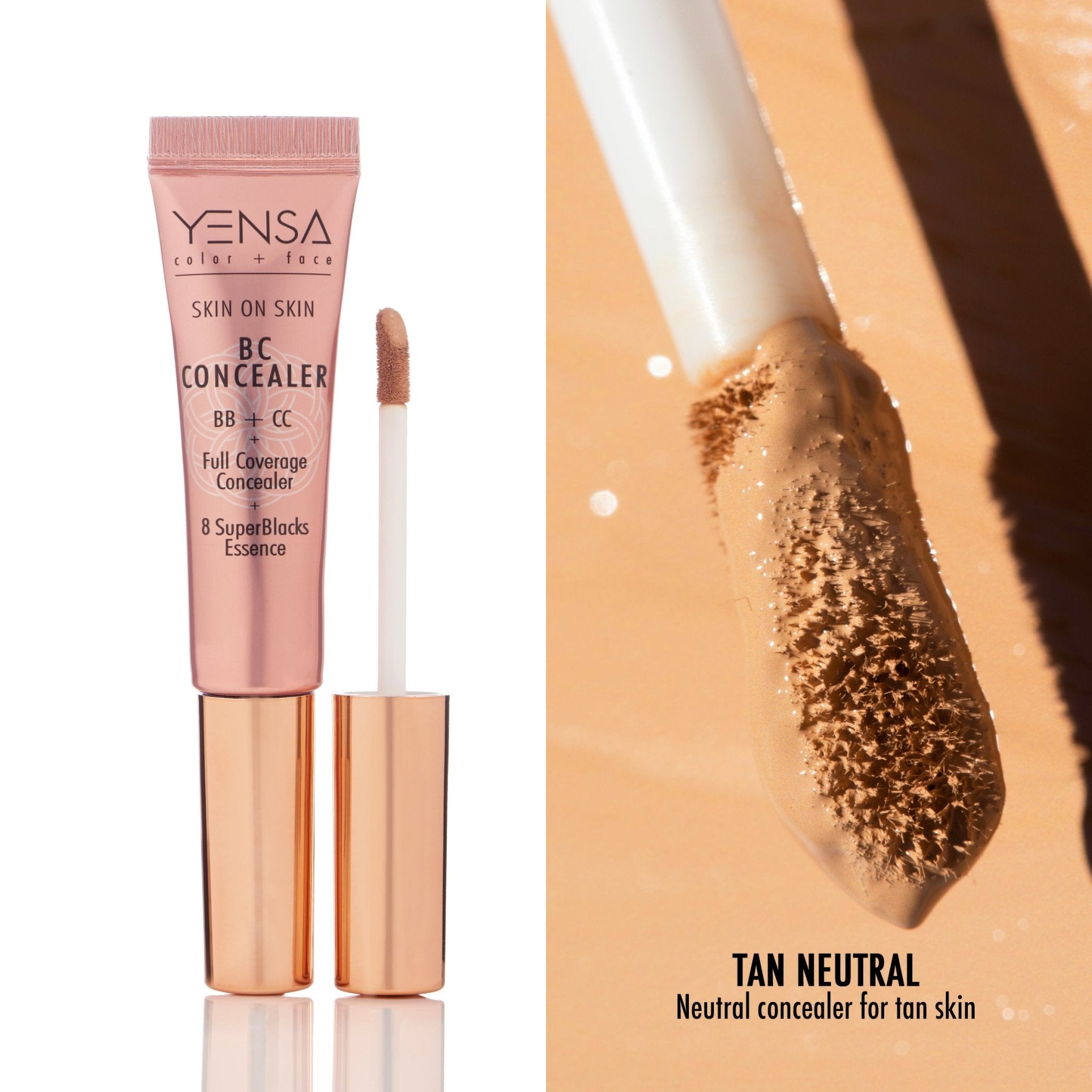 Skin On Skin BB + CC Full Coverage Hyaluronic Serum Concealer - Give + GlowMakeup