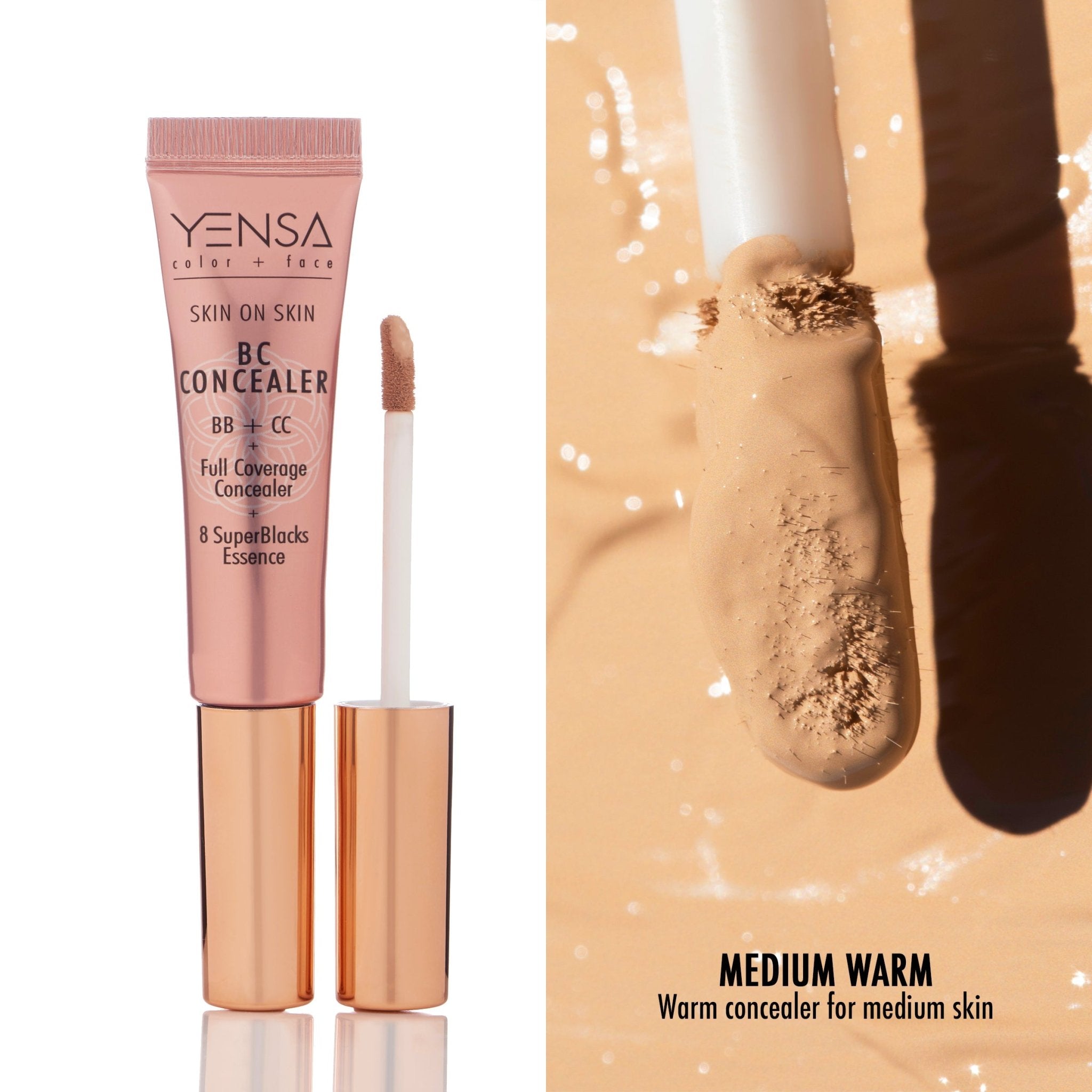 Skin On Skin BB + CC Full Coverage Hyaluronic Serum Concealer - Give + GlowMakeup