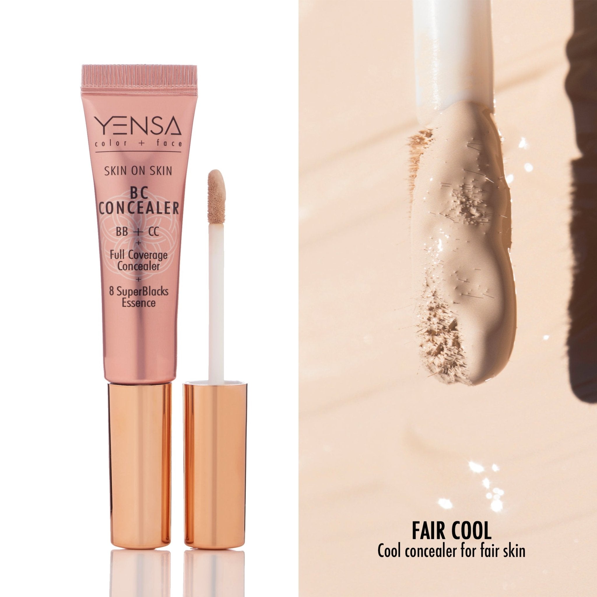 Skin On Skin BB + CC Full Coverage Hyaluronic Serum Concealer - Give + GlowMakeup