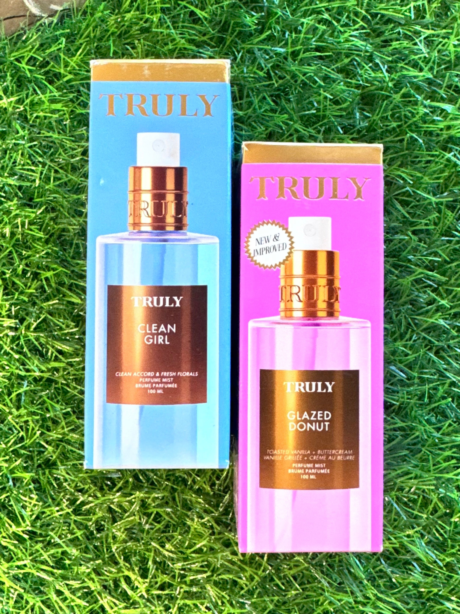 Truly Beauty Glazed Donut & Clean Girl Perfume Mists lot of 2 - Give + GlowBody Spray